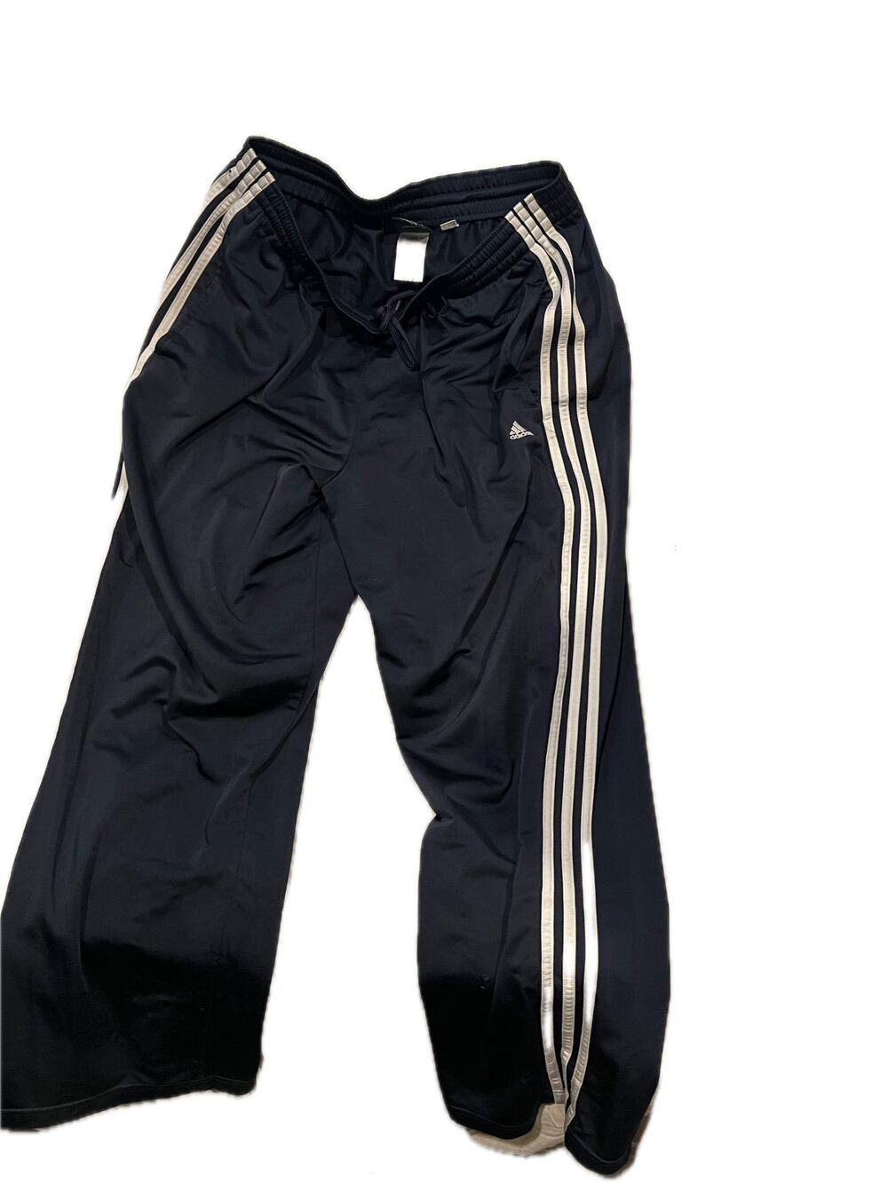 Adidas Three Strip Straight Ankle Trackpants Mens Large